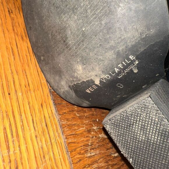 Very Volatile Khloe Fringe Ankle Boots Women's Size 9 Black Block Heel - Picture 8 of 10